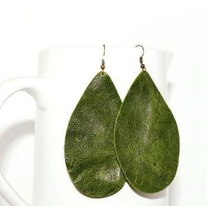REAL Leather Teardrop Earrings